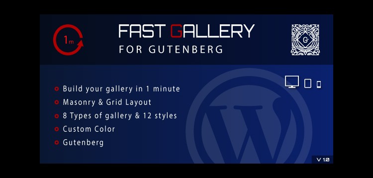Item cover for download Fast Gallery for Gutenberg - WordPress Plugin
