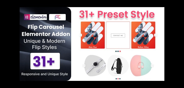 Item cover for download Flip Carousel Addon For Elementor