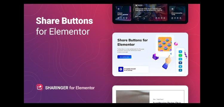 Item cover for download Sharinger – Share Buttons for Elementor
