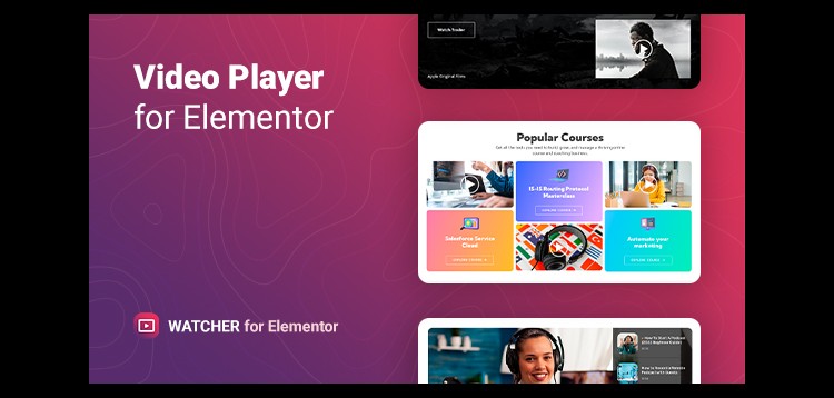 Item cover for download Watcher – Flexible Video Player for Elementor