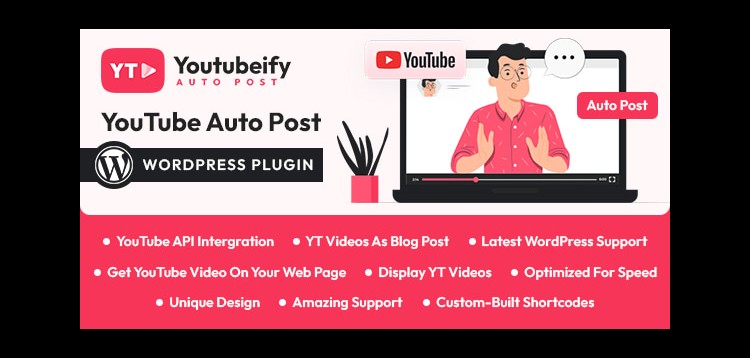 Item cover for download Youtubeify - YouTube Auto Post WordPress Plugin