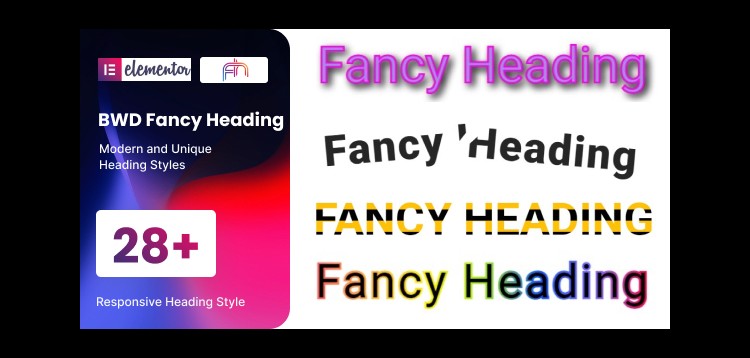 Item cover for download Fancy Heading addon for elementor