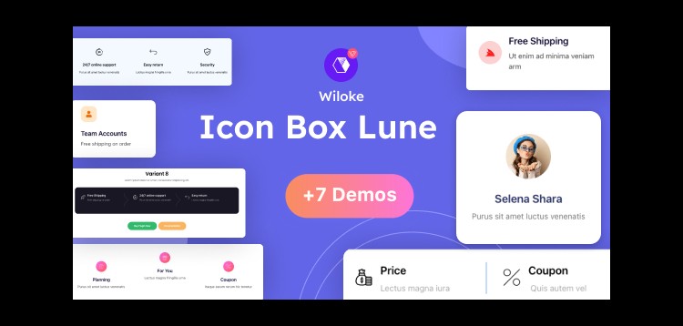 Item cover for download Wiloke Icon Box Lune for Elementor