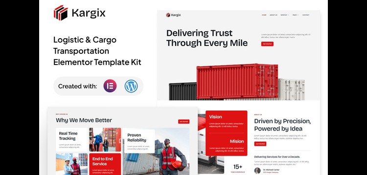 Item cover for download Kargix - Logistic & Cargo Transportation Elementor Template Kit