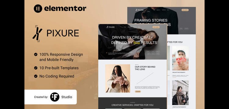 Item cover for download Pixure - Minimalist Photography Portfolio Kit