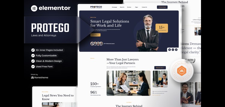 Item cover for download Protego - Lawyers and Attorneys Elementor Template Kits
