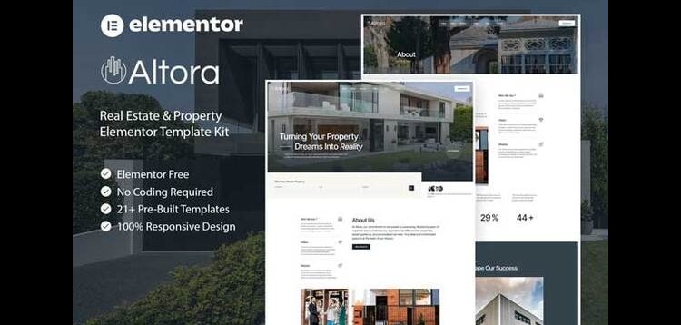 Item cover for download Altora - Real Estate & Property Elementor Template Kit
