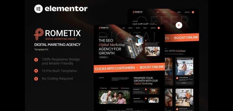 Item cover for download Prometix - Digital Marketing Agency Elementor Template Kit