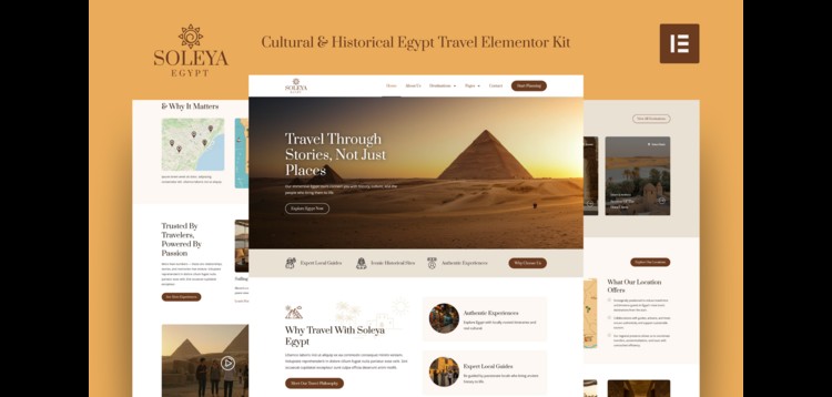 Item cover for download Soleya - Cultural & Historical Egypt Travel Elementor Pro Template Kit