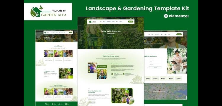 Item cover for download Garden Alfa - Landscape & Gardening Elementor Template Kit
