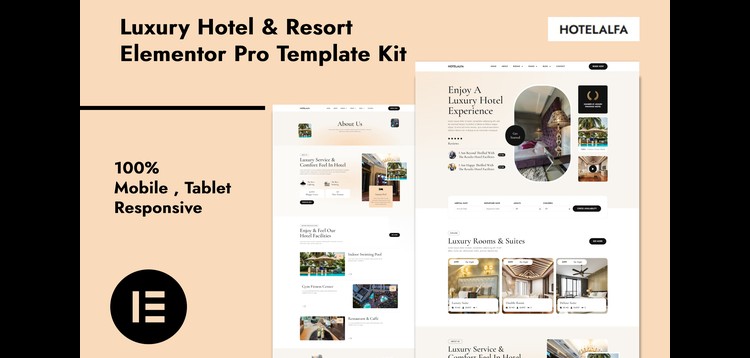 Item cover for download HotelAlfa - Luxury Hotel & Resort Elementor Pro Template Kit