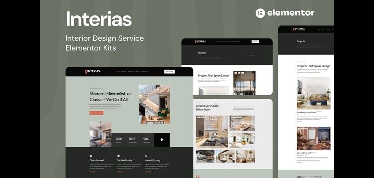 Item cover for download Interias - Interior Design Service Elementor Template Kit