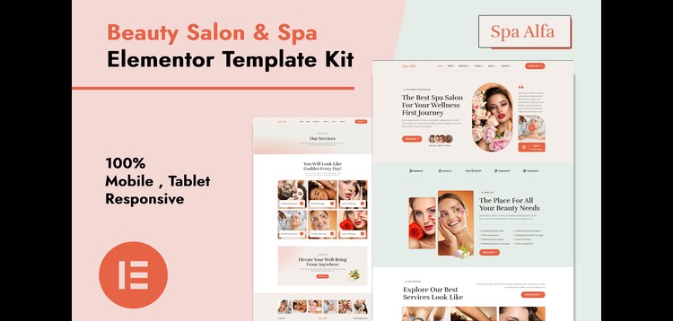 Item cover for download SpaAlfa - Beauty Salon & Spa Elementor Pro Template Kit