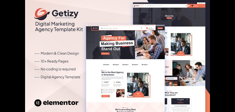Item cover for download Getizy - Digital Marketing Agency Template Kit