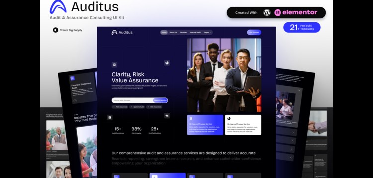 Item cover for download Auditus - Audit & Assurance Consulting Elementor Template Kit