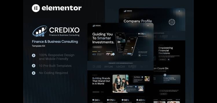 Item cover for download Credixo - Finance & Business Consulting Elementor Template Kit