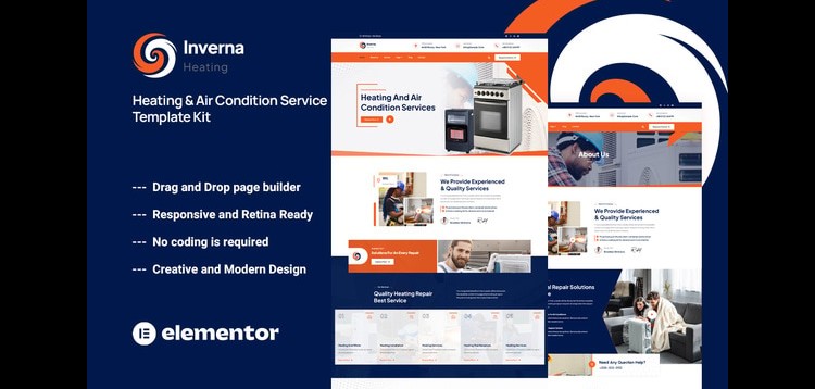 Item cover for download Inverna - Heating & Air Condition Service Template Kit