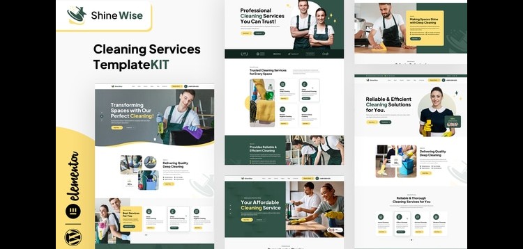 Item cover for download Shinewise - Cleaning Services Elementor Template Kit