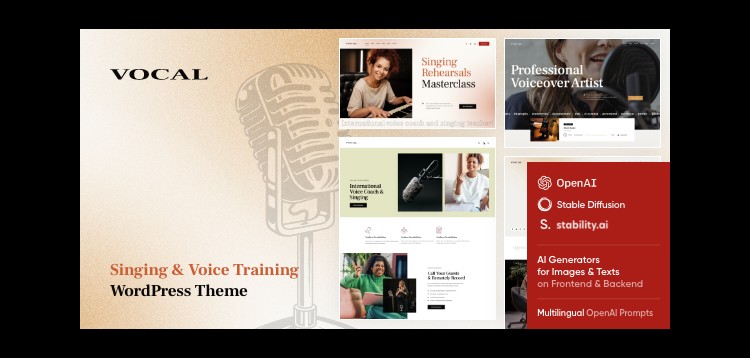 Item cover for download Vocal - Singing & Voice Artist WordPress Theme