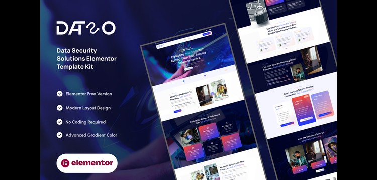 Item cover for download Dataso - Data Security Solutions Elementor Template Kit