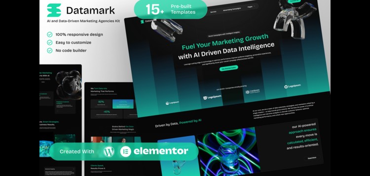Item cover for download Datamark – AI & Data Driven Marketing Agencies Elementor Template Kit