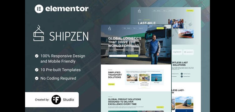 Item cover for download Shipzen – Logistics & Transportation Elementor Template Kit