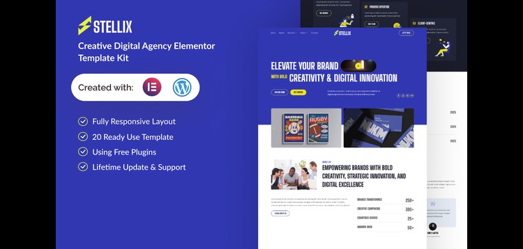 Item cover for download Stellix - Creative Digital Agency Elementor Template Kit