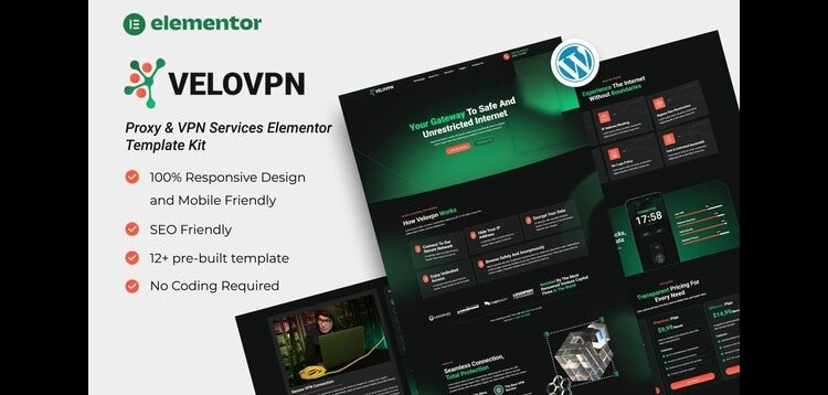 Item cover for download Velovpn – Proxy & VPN Services Elementor Template Kit