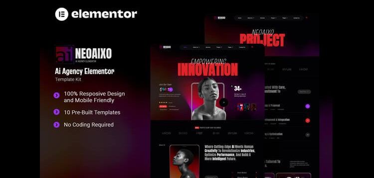 Item cover for download Neoaixo - AI Agency Elementor Template Kit
