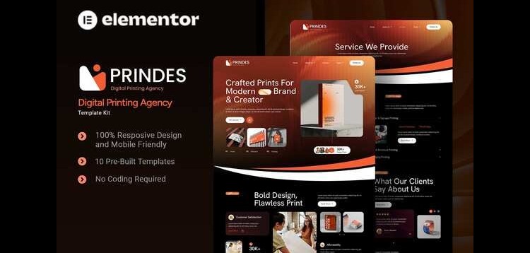 Item cover for download Prindes - Digital Printing Agency Elementor Template Kit