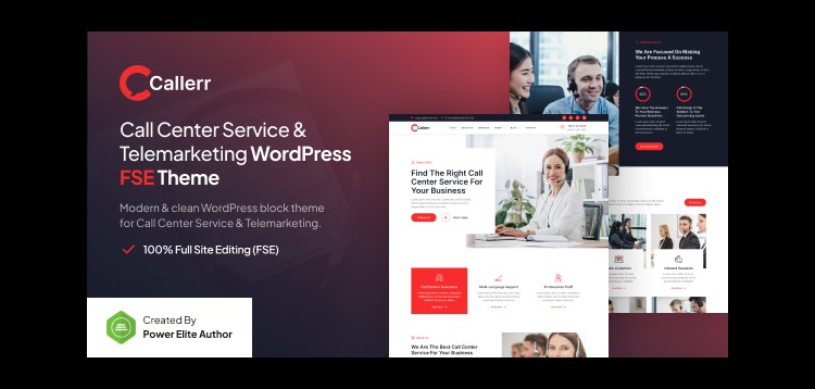 Item cover for download Callerr – Call Center Service & Telemarketing FSE WordPress Theme