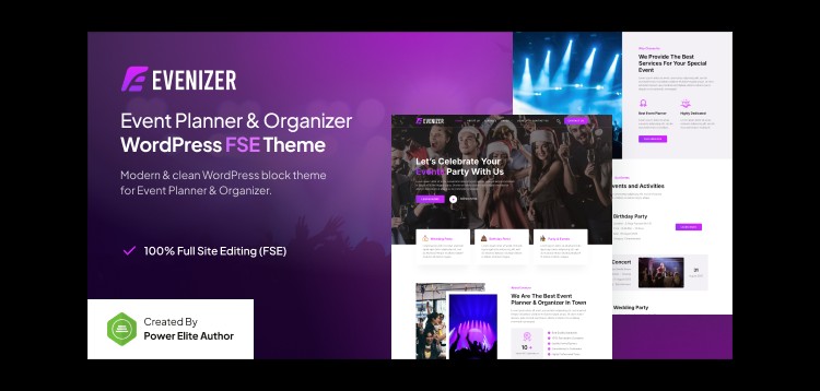 Item cover for download Evenizer – Event Planner & Organizer FSE WordPress Theme