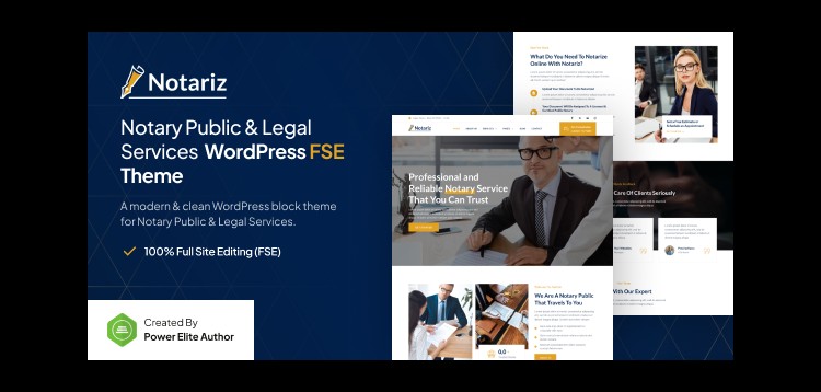 Item cover for download Notariz – Notary Public & Legal Services FSE WordPress Theme