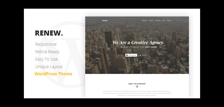 Item cover for download RENEW - Creative One Page WordPress Theme