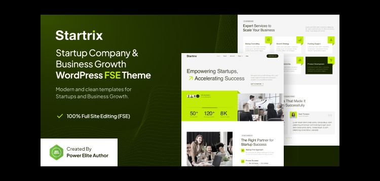 Item cover for download Startrix - Startup Company & Business Growth FSE WordPress Theme
