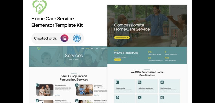 Item cover for download Serena – Home Care Services Elementor Template Kit