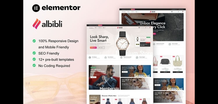 Item cover for download Albibli - Multipurpose Woocommerce Store Elementor Template Kit