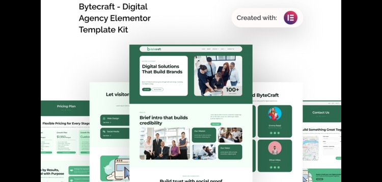 Item cover for download Bytecraft - Digital Agency Elementor Template Kit