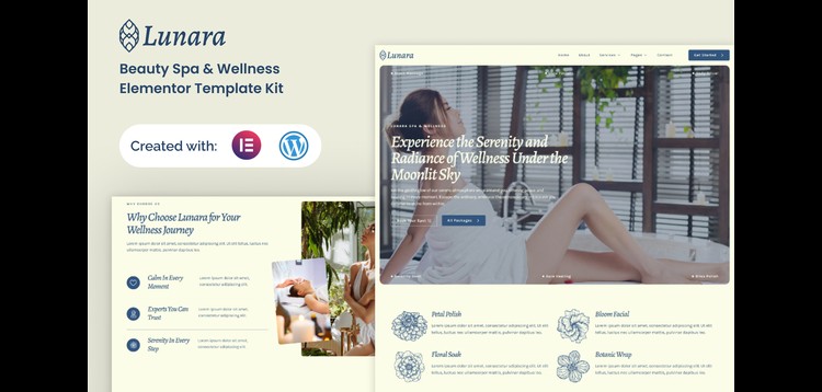Item cover for download Lunara - Beauty Spa Wellnes Elementor Template Kit