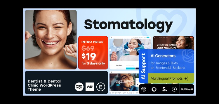 Item cover for download Stomatology - Dentist & Dental Clinic WordPress Theme
