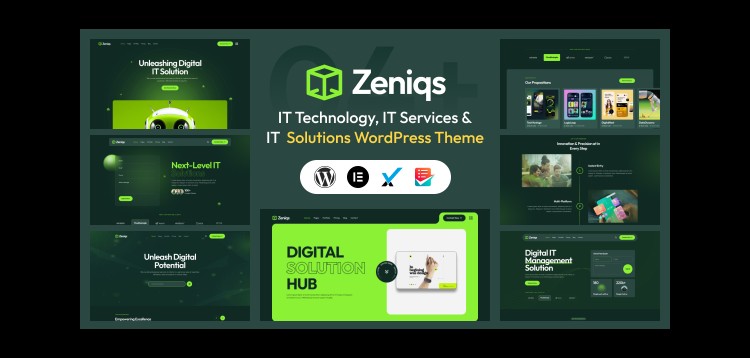 Item cover for download Zeniqs IT - Technology and IT Solutions WordPress Theme
