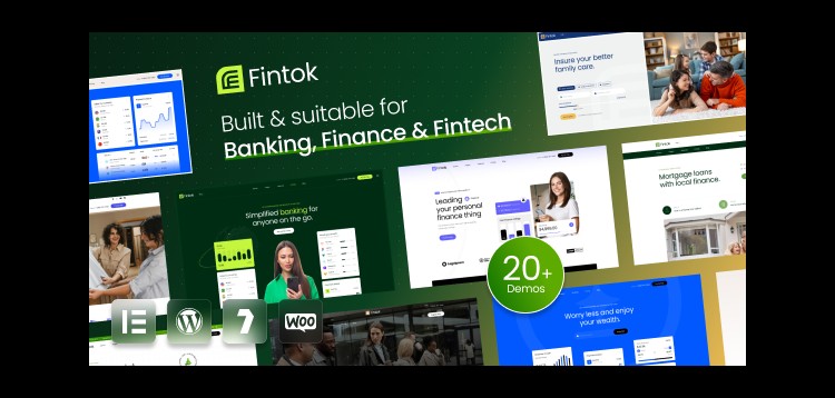 Item cover for download Fintok - Banking Finance & Fintech WordPress Theme