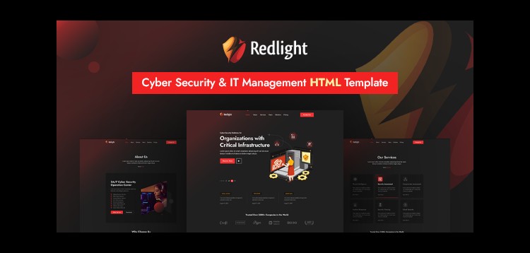 Item cover for download Redlight | Cyber Security & IT Management HTML Template