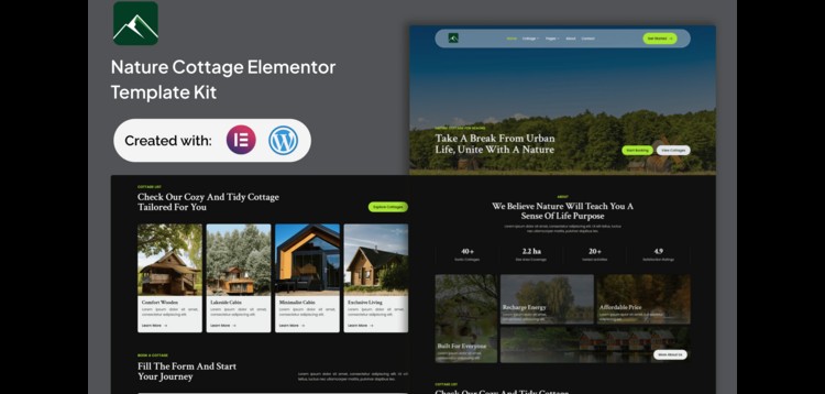 Item cover for download Veridian - Nature Cottage Elementor Template Kit