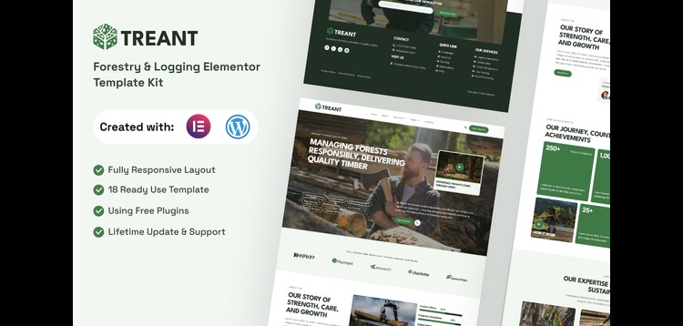 Item cover for download Treant - Forestry & Logging Elementor Template Kit