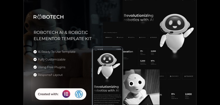 Item cover for download Robotech - AI & Robotics Elementor Template Kit