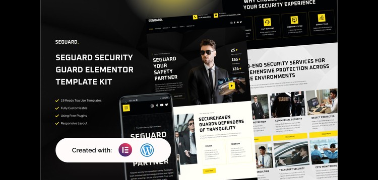 Item cover for download Seguard Guard & Security Service Elementor Template Kit