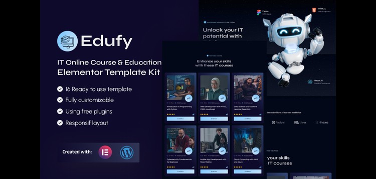 Item cover for download Edufy - IT Online Course & Education Elementor Template Kit