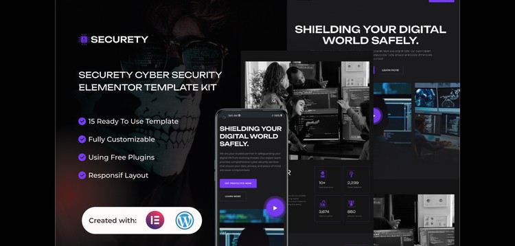 Item cover for download Securety - Cyber Security Service Elementor Template Kit