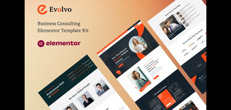 Item cover for download Evolvo - Business Consulting Elementor Template Kit